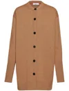 Ferragamo Woman Cashmere Cardigan Dress In Neutrals