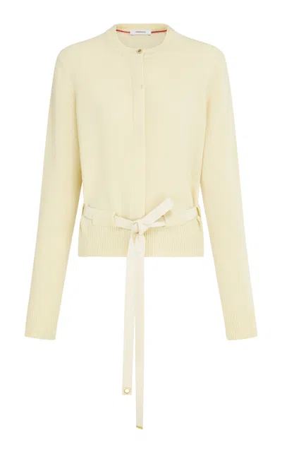 Ferragamo Cashmere Cardigan In Yellow
