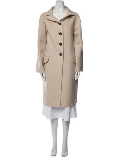 Pre-owned Ferragamo Cashmere Coat In Neutral