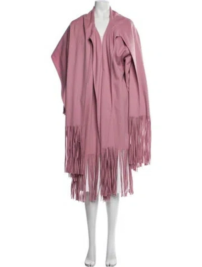 Pre-owned Ferragamo Cashmere Coat In Pink
