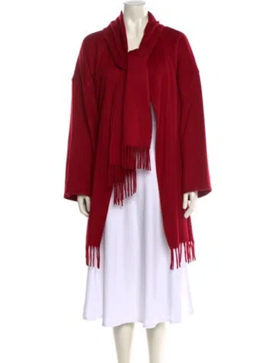 Pre-owned Ferragamo Cashmere Cowl Neck Sweater In Red