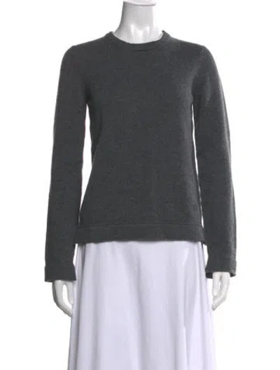 Pre-owned Ferragamo Cashmere Crew Neck Sweater In Grey