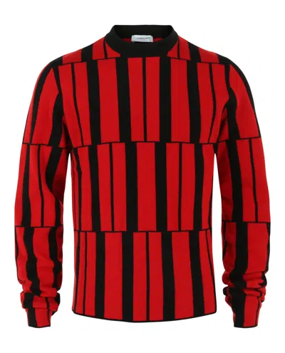 Ferragamo Cashmere Geometric Pattern Sweater In Multi