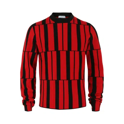 Pre-owned Ferragamo Cashmere Geometric Pattern Sweater 'black' | Men's Size Xl