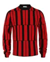Ferragamo Cashmere Geometric Pattern Sweater In Multi