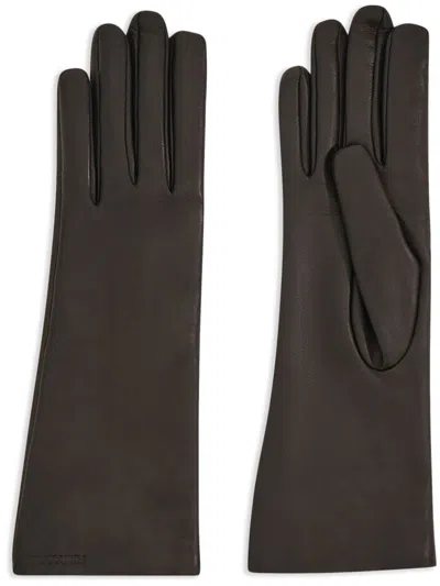 Ferragamo Cashmere Lining Gloves In Black