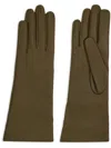 Ferragamo Logo-debossed Cashmere Gloves In Green