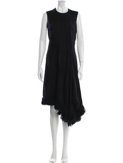 Pre-owned Ferragamo Cashmere Long Dress In Black