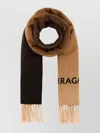 Ferragamo Cashmere Scarf Fringed Two-tone Design