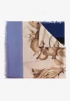 Ferragamo Cashmere Scarf With Floral Pattern In Multicolor