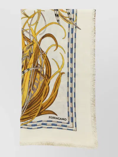 Ferragamo Cashmere Silk Scarf In Multi