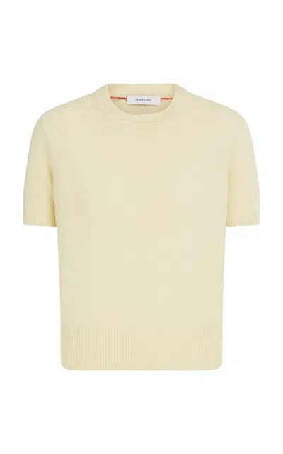 Ferragamo Cashmere Sweater In Yellow
