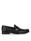Ferragamo Mocassini Caspian In Pelle Nera Uomo In Negro