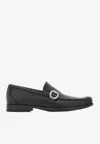 Ferragamo Mocassini Caspian In Pelle Nera Uomo In Black