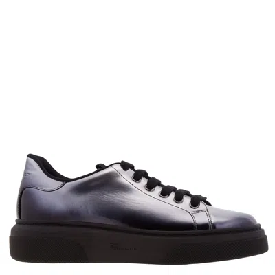 FERRAGAMO FERRAGAMO CASSANDRA LOW-TOP LEATHER SNEAKERS, SIZE 7