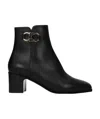 Shop Ferragamo Cassaro Series Short Boots In Black