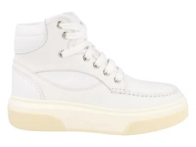 Pre-owned Ferragamo Cassina Hightop Sneakers (women's) In White