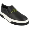 Ferragamo Cassina Leather Platform Slip On Sandal In Black