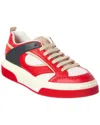 Ferragamo Cassina Shaped Inserts Sneaker In Red