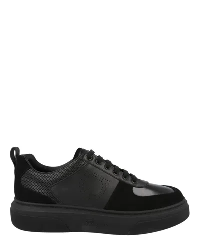 Ferragamo Cassina Low-top Sneakers In Black