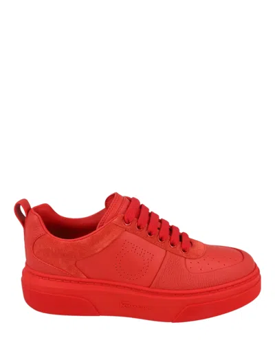 Ferragamo Cassina Low-top Sneakers In Red
