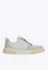 Ferragamo Perforated Logo Low Upper Board Shoes In White
