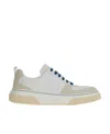 Ferragamo Perforated Logo Low Upper Board Shoes In White