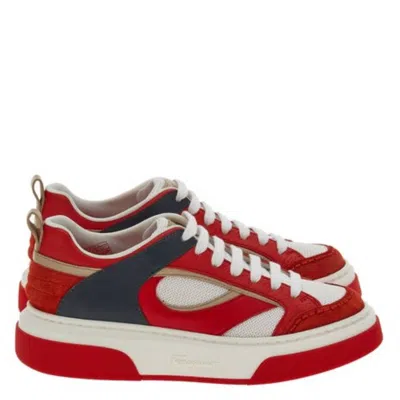 Ferragamo Cassina Low-top Sneakers In Red