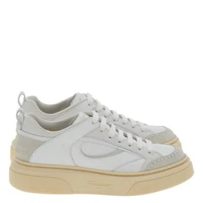 Ferragamo Cassina Low-top Sneakers In White