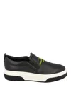 Ferragamo Cassina Leather Platform Slip On Sandal In Black