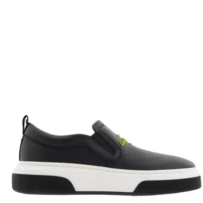 Ferragamo Cassina Slip-on Sneakers In Black