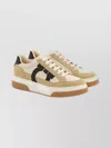 Ferragamo Cassina Sneakers With Suede And Leather In Neutral
