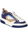 Ferragamo Cassina Suede Sneaker In Blue