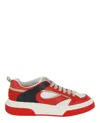 Ferragamo Cassina Shaped Inserts Sneaker In Red