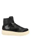 Ferragamo Cassio Leather High-top Sneakers In Black