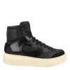 Ferragamo Cassio Leather High-top Sneakers In Black