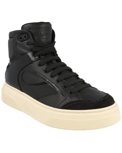 FERRAGAMO FERRAGAMO CASSIO LEATHER HIGH-TOP SNEAKER
