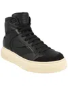 Ferragamo Cassio Leather High-top Sneakers In Black