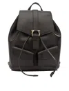 Ferragamo Leather Backpack Adjustable Straps Front Pockets In Black