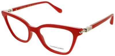 Ferragamo Cat Eye Acetate Optical Eyeglasses 51-17-140 In Brown