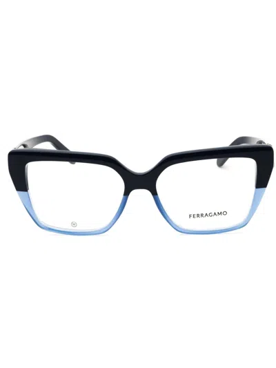 Ferragamo Cat Eye Women's Eyeglasses - Style Sf2971 In Black
