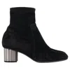 Ferragamo Catania Ankle Stretch Boots In Black Suede