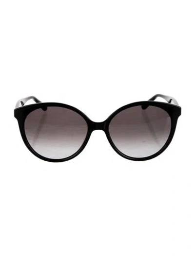 Pre-owned Ferragamo Cat-eye Gradient Sunglasses In Black