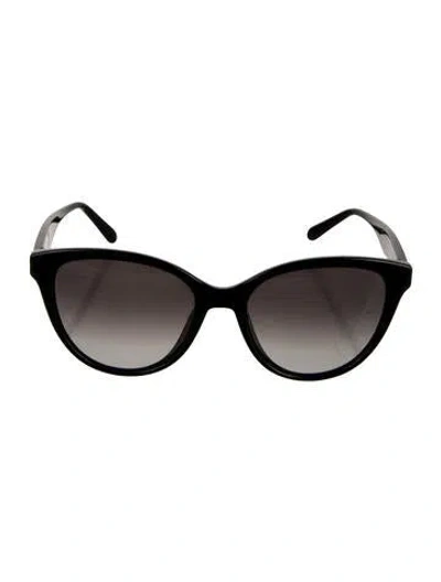 Pre-owned Ferragamo Cat-eye Gradient Sunglasses In Black