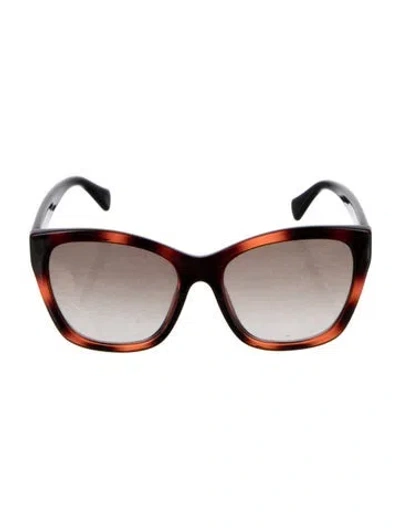 Pre-owned Ferragamo Cat-eye Gradient Sunglasses In Black/brown