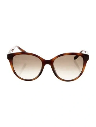 Pre-owned Ferragamo Cat-eye Gradient Sunglasses In Brown