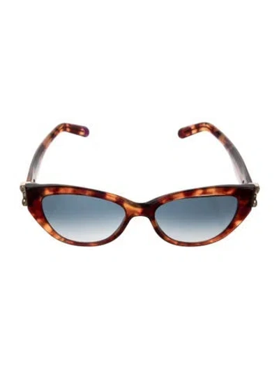 Pre-owned Ferragamo Cat-eye Gradient Sunglasses In Brown