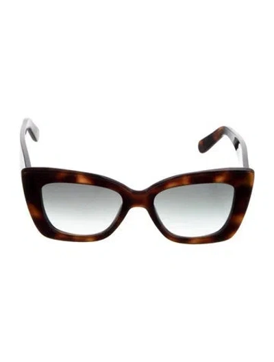 Pre-owned Ferragamo Cat-eye Gradient Sunglasses In Brown