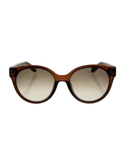 Pre-owned Ferragamo Cat-eye Gradient Sunglasses In Brown