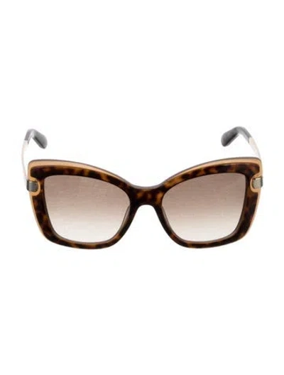 Pre-owned Ferragamo Cat-eye Gradient Sunglasses In Brown